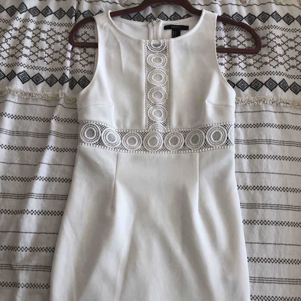 Bodycon White Lace Mini Dress